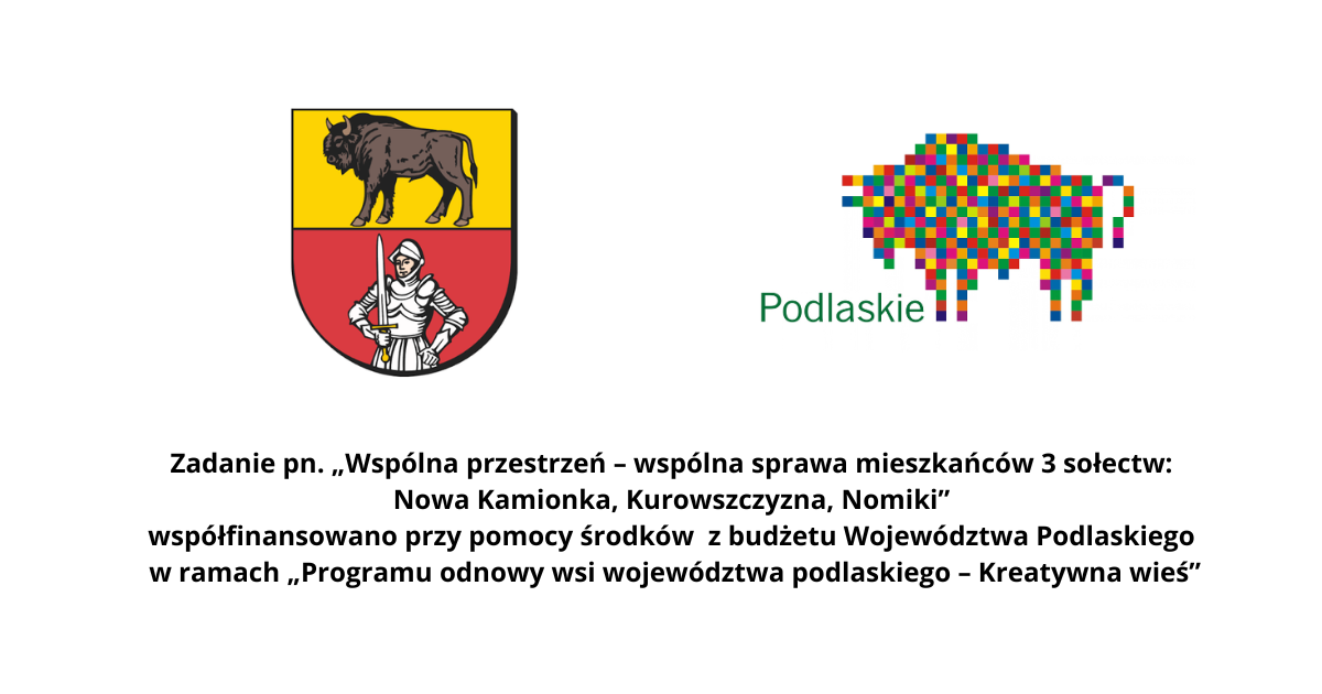 Tablica Informacyjna wraz z&nbsp;Logotypem Gminy Sok&oacute;łka i&nbsp;Wojew&oacute;dztwa Podlaskiego. 