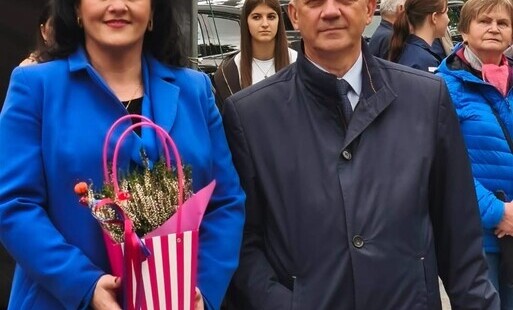 Adam Kowalczuk Zastępca Burmistrza Sokółki i Joanna Bienasz Dyrektor Biblioteki Publicznej w Sokółce