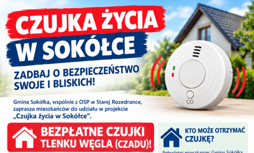 Plakat informujący o projekcie "Czujka Życia "