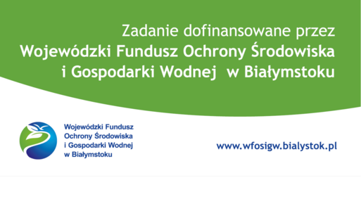 Tablica informująca o dofinansowaniu z WFOŚiGW.