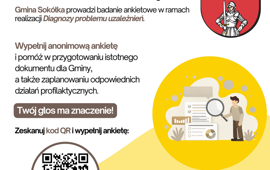 Badanie społeczne dotyczące uzależnień w Gminie Sokółka