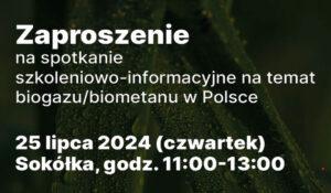 Zaproszenie na spotkanie szkoleniowo-informacyjne