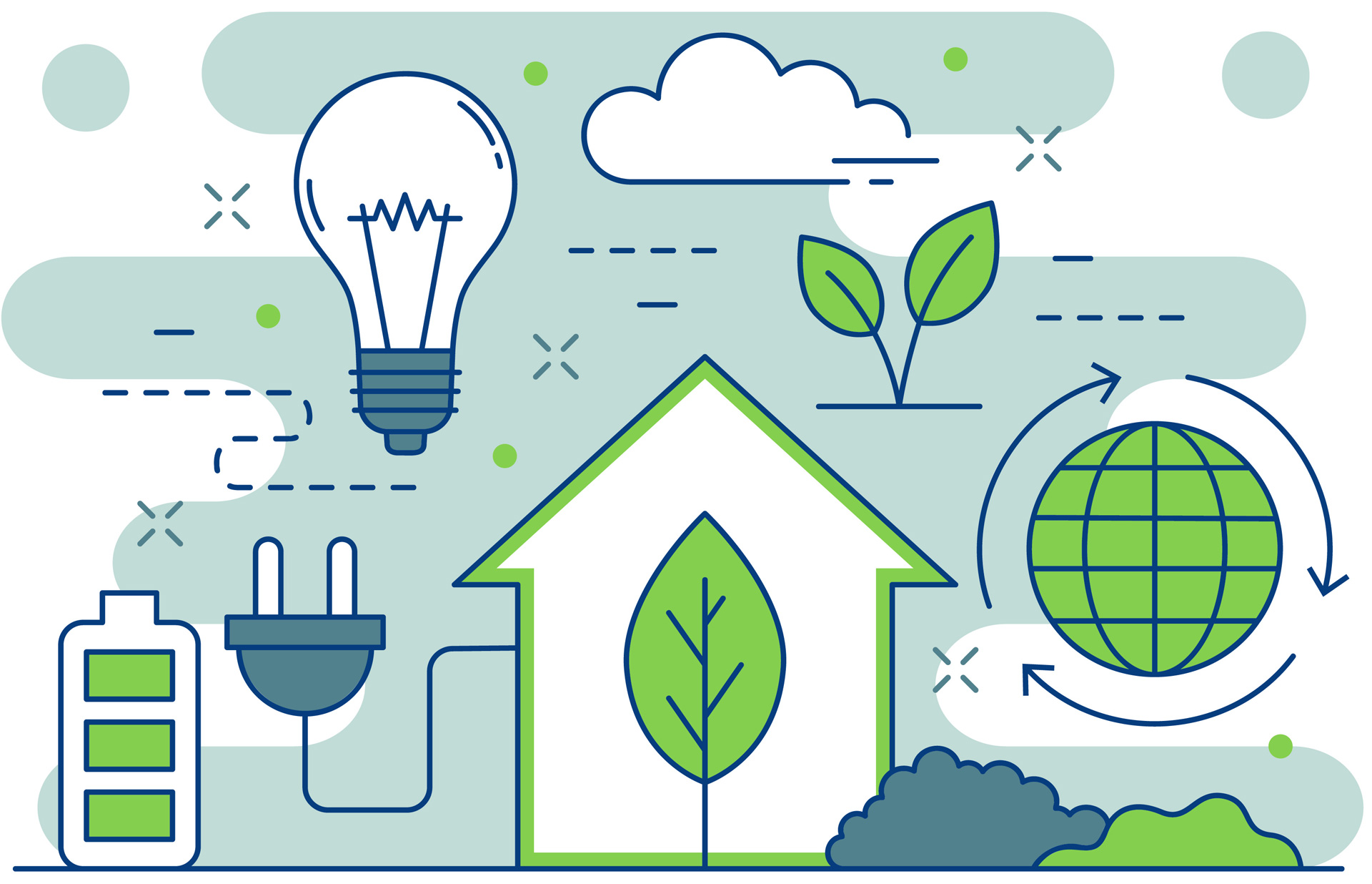 Grafika eko energia odnawialna