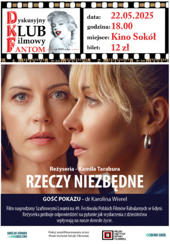 Plakat DKF seans „Rzeczy niezbędne"