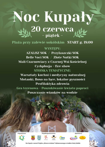 Plakat Noc Kupały nad sokólskim zalewem