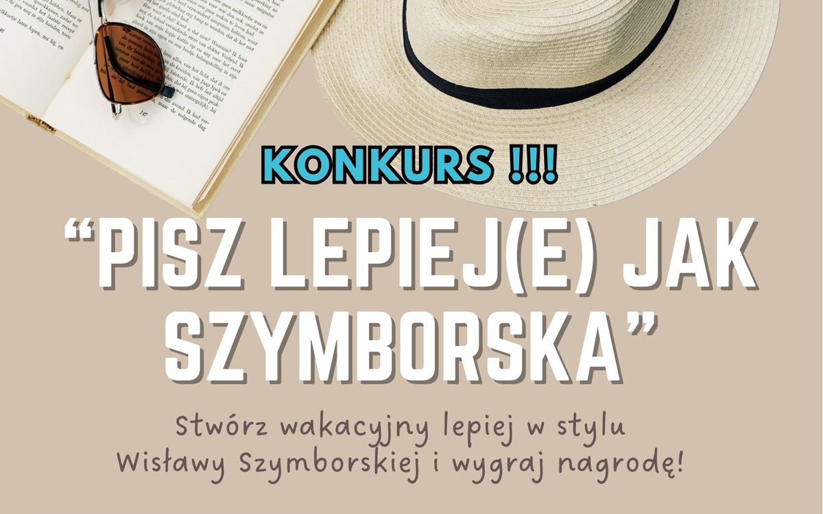 Plakat: wakacyjny konkurs literacki