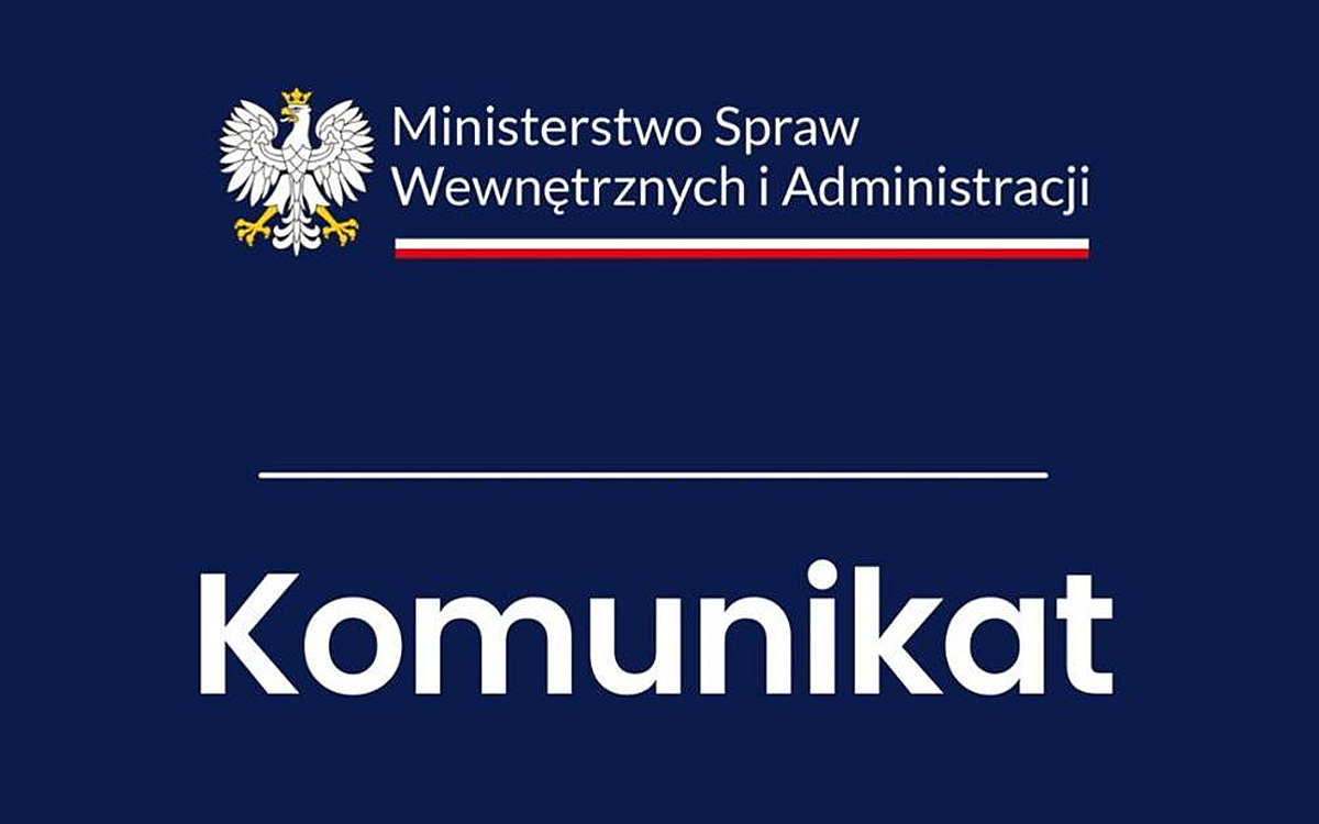 Komunikat MSWiA