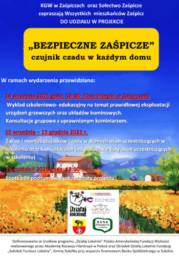 Plakat Bezpieczne Zaśpicze