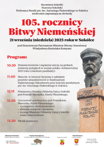 Zaproszenie na obchody 105. rocznicy Bitwy Niemeńskiej
