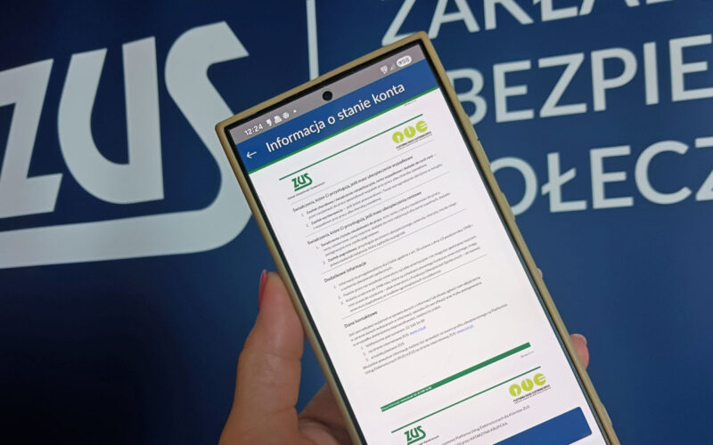 Możesz sprawdzić stan konta ubezpieczonego na PUE/eZUS i w aplikacji mZUS