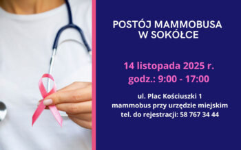 14 listopada 2025 roku mammobus zaparkuje w Sokółce