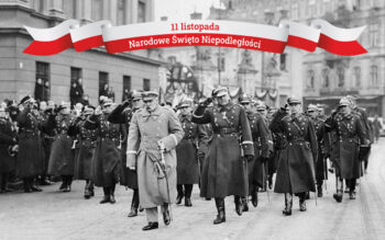 Fot. Józef Piłsudski na czele pochodu wojskowego (fot. Narodowe Archiwum Cyfrowe)
