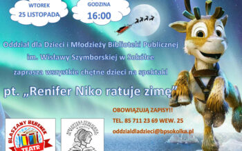 Zaproszenie na spektakl "Renifer Niko ratuje zimę"