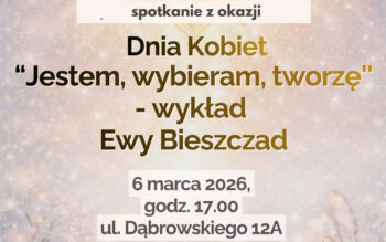 Baner: zaproszenie na spotkanie z okazji Dnia Kobiet