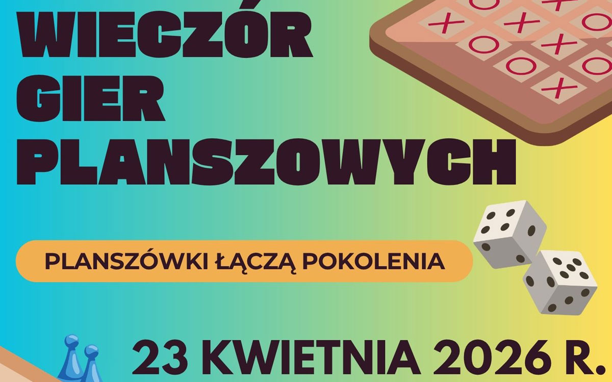 Zaproszenie na kwietniowy Wieczór Gier Planszowych