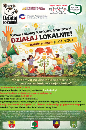 Rusza Lokalny Konkurs Grantowy „Działaj Lokalnie 2026”