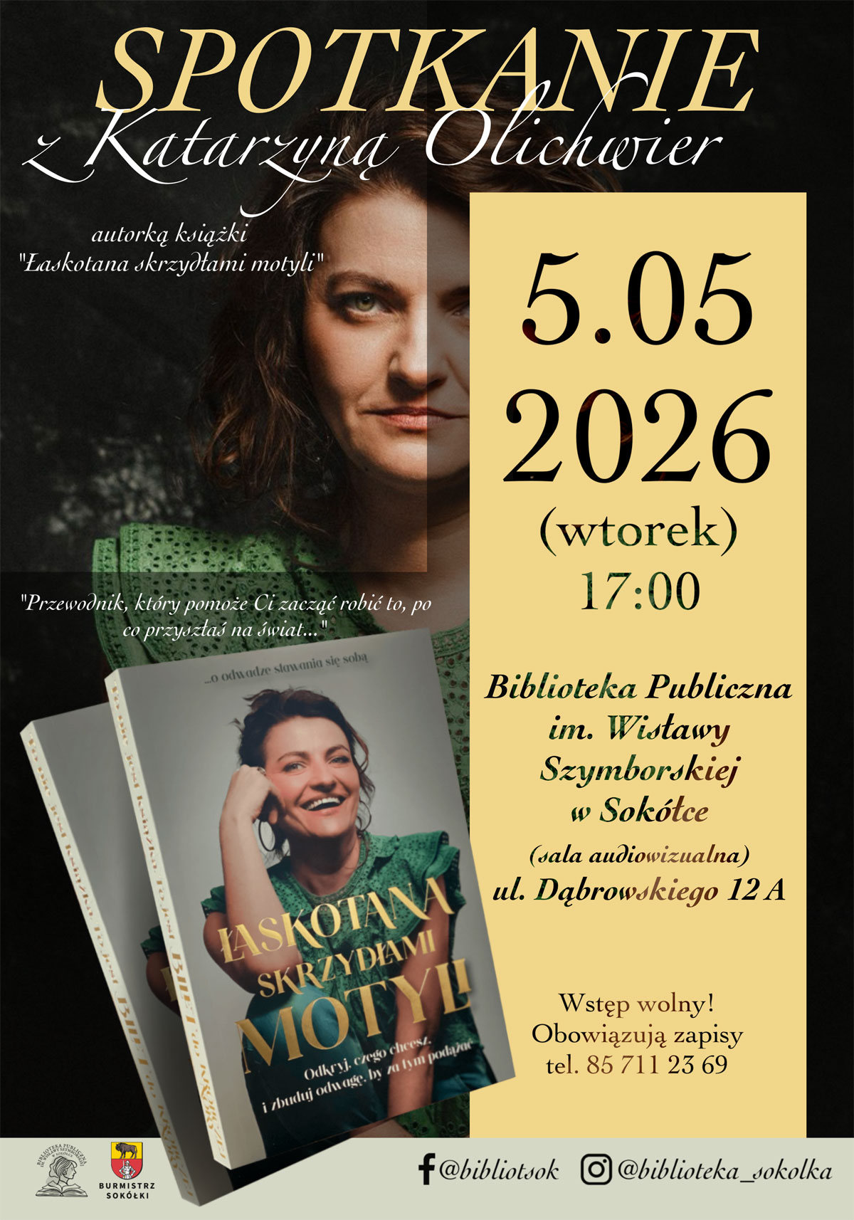 Zaproszenie na spotkanie autorskie z Katarzyną Olichwier