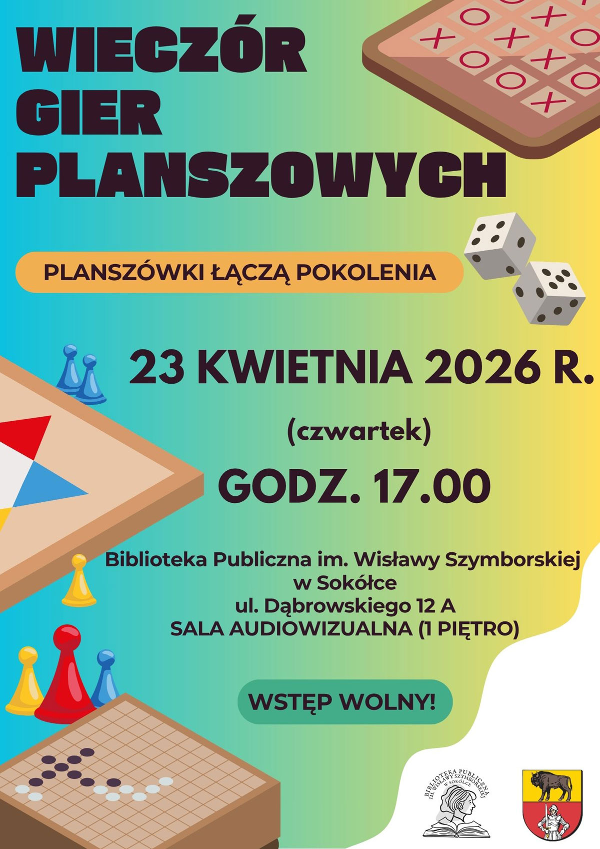 Zaproszenie na kwietniowy „Wieczór Gier Planszowych”