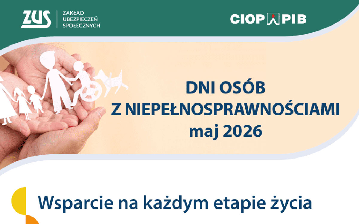 ZUS zaprasza na Dni Osób z Niepełnosprawnością