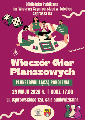 Zaproszenie na Wieczór Gier Planszowych