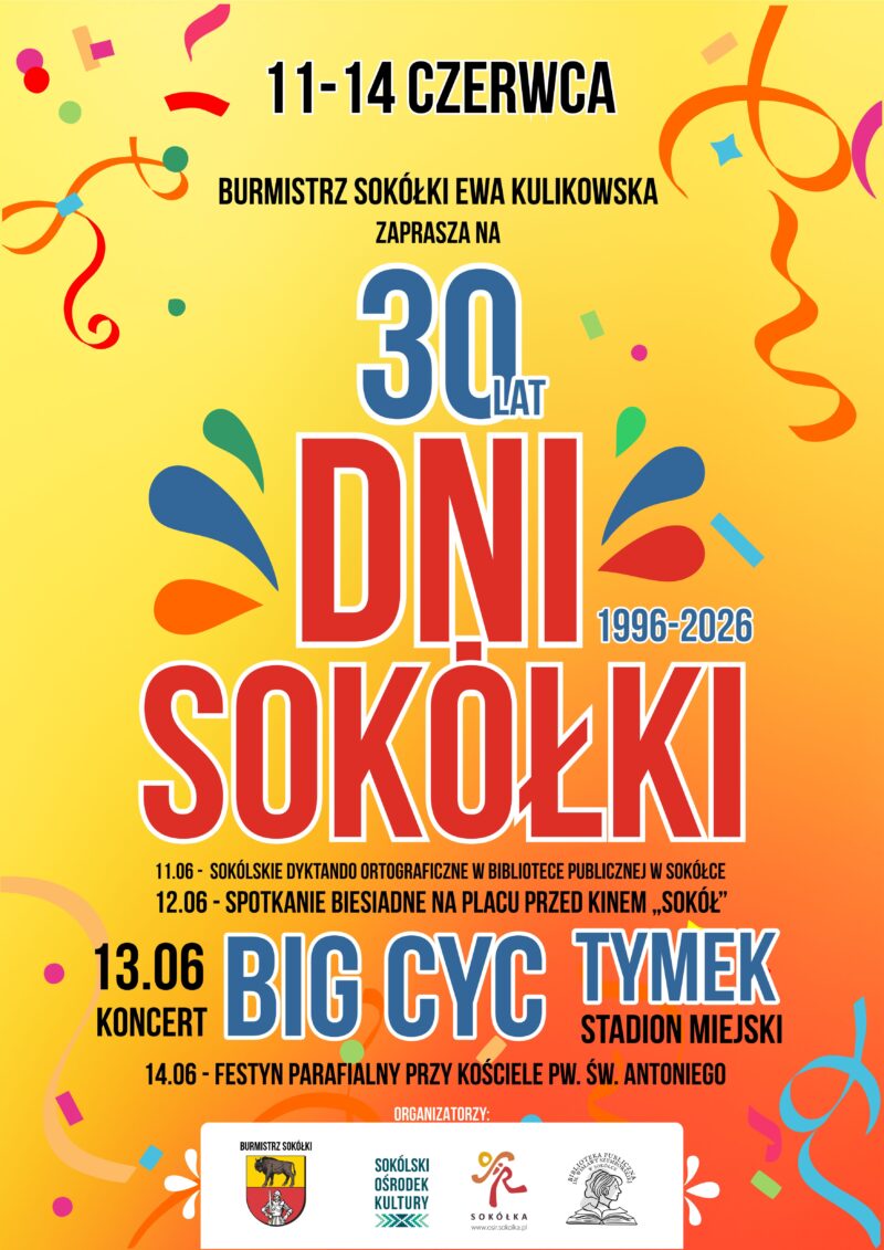 Zapraszamy na Dni Sokółki 2026