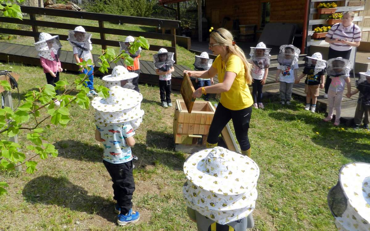 Warsztaty edukacyjne w pasiece