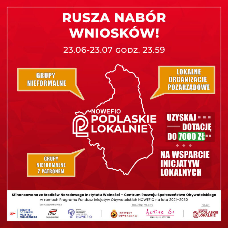Zaproszenie do składania wniosków mikrodotacyjnych w ramach Konkursu na Wsparcie Inicjatyw Lokalnych